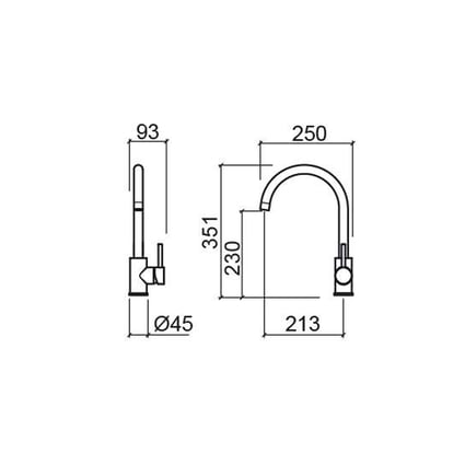 Μπαταρία νεροχύτη Kopa Stainless steel 513400113 Sanindusa